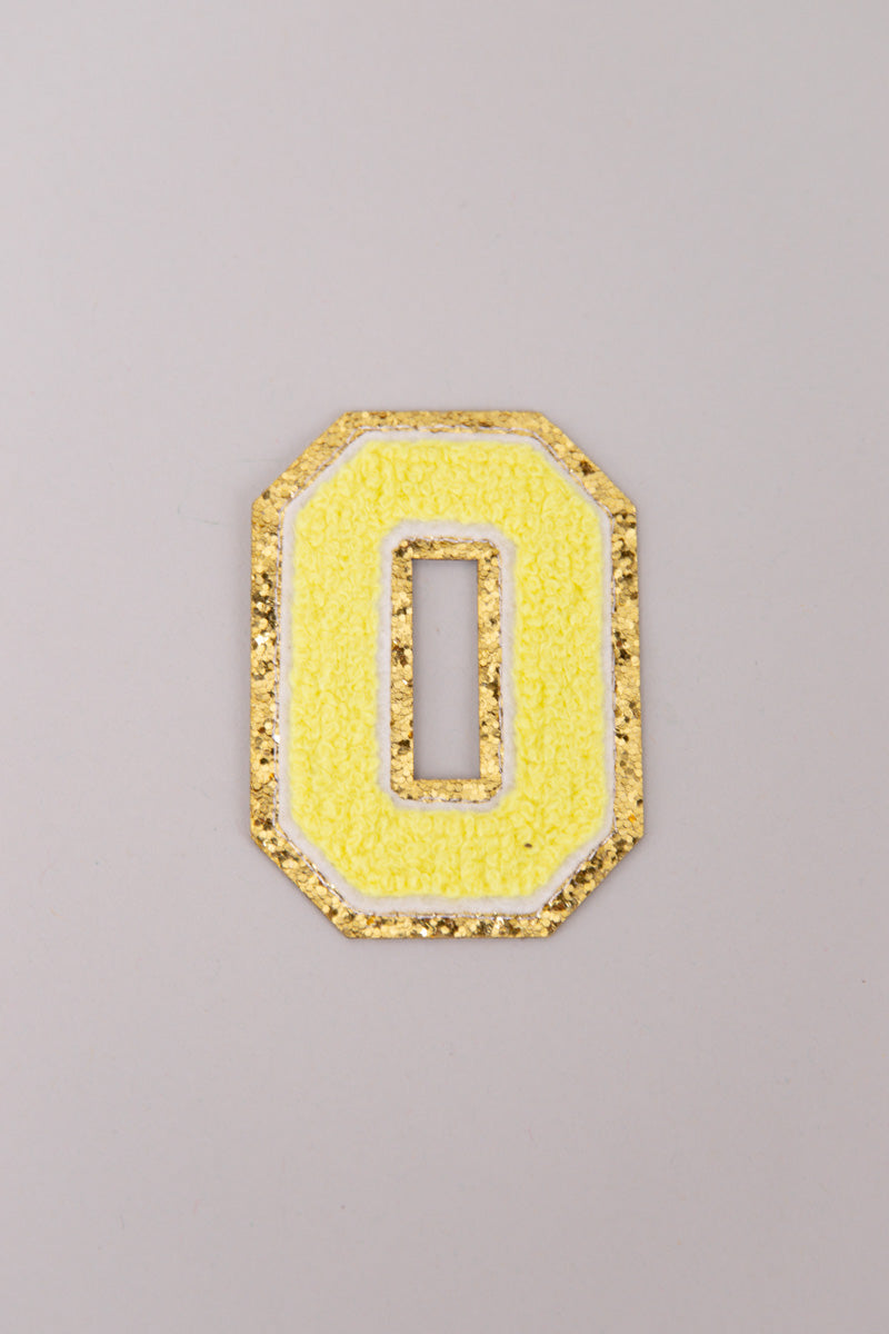 Chenille Adhesive Letter Patches- Yellow 5.5cm、mySite、hinf8tx79