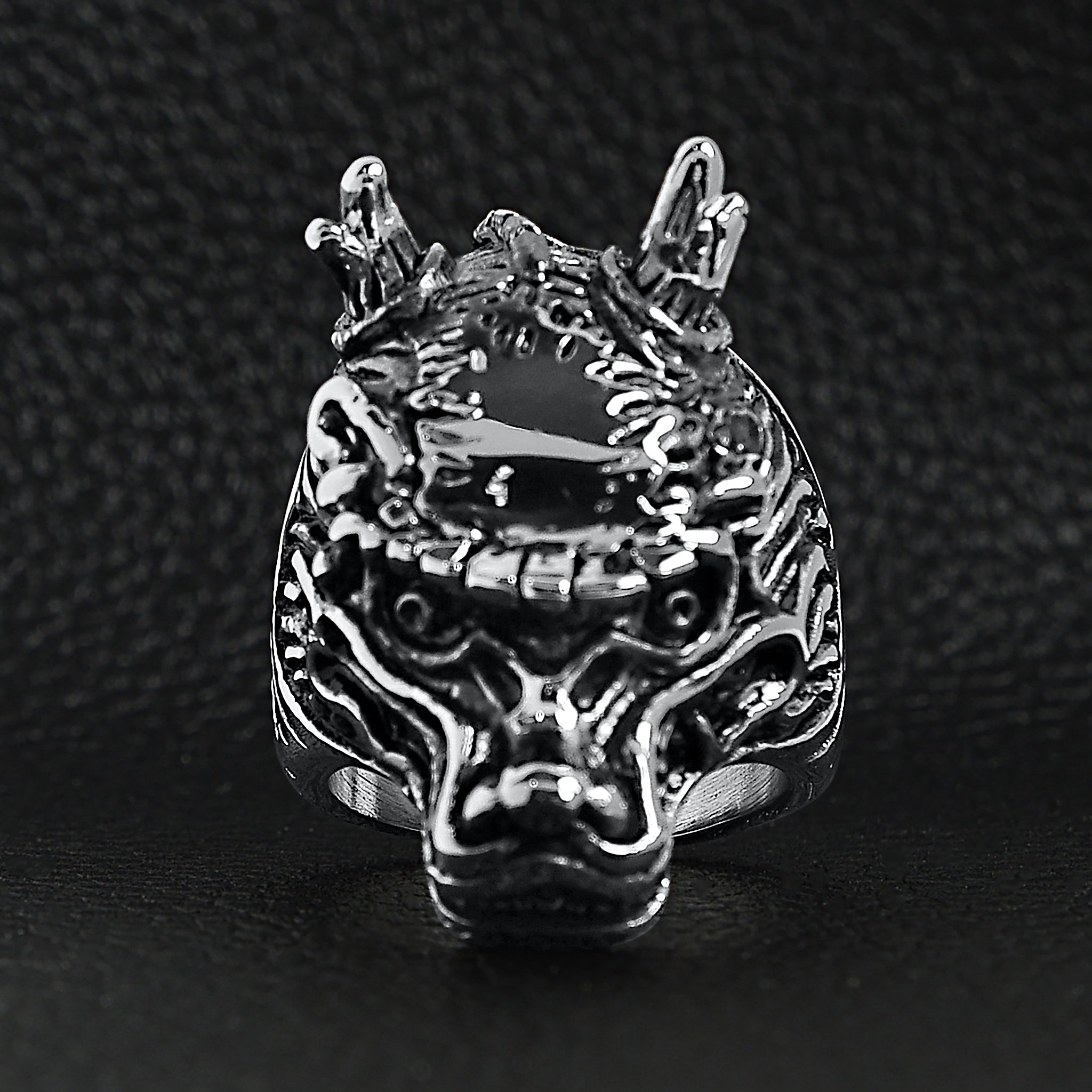 Stainless Steel Eastern Dragon Head Ring / SCR4032、mySite、dreamappss