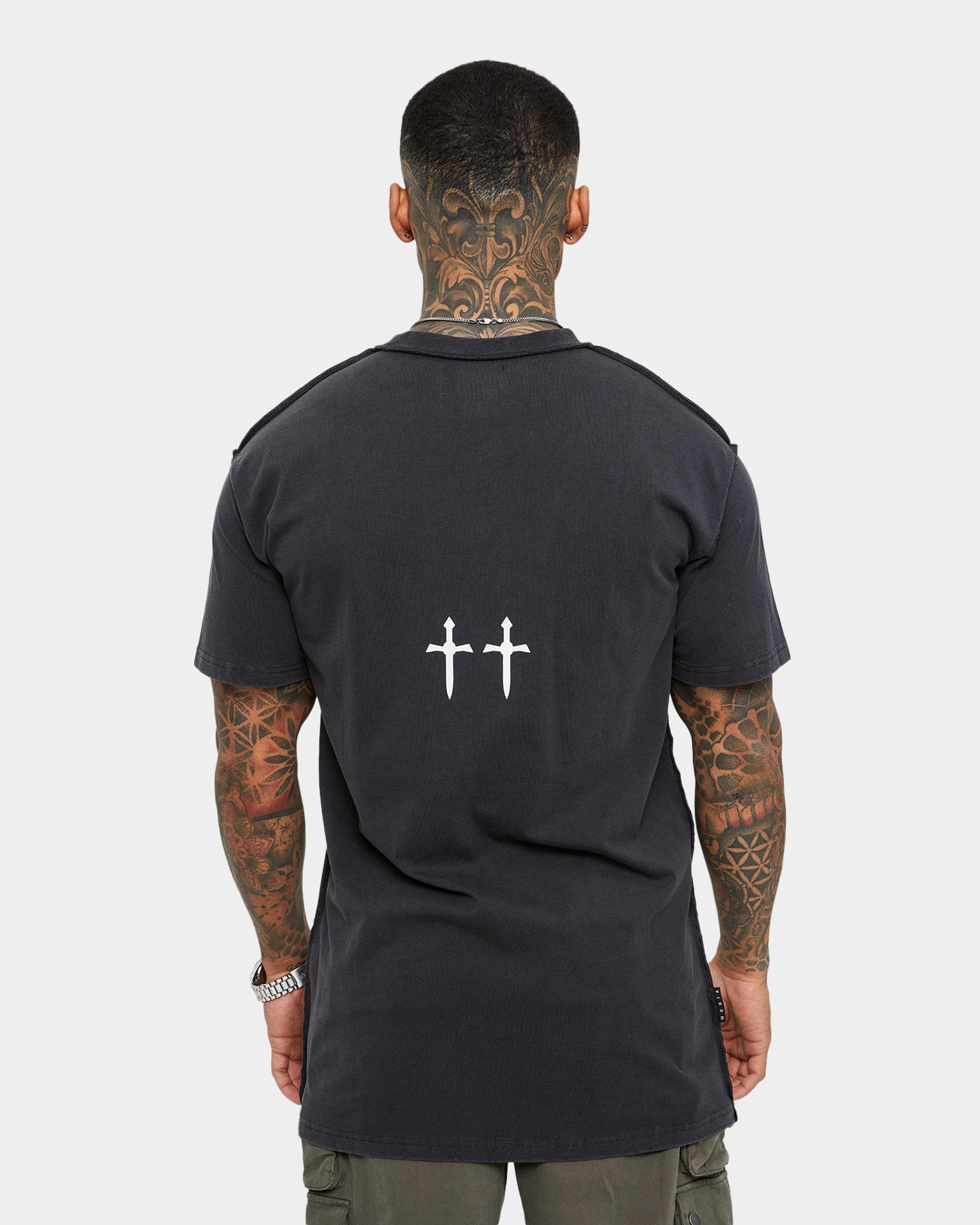 Saint Morta Dagger Reverse Lafayette T-Shirt Dark Vintage Black、mySite、zt4zffjzw