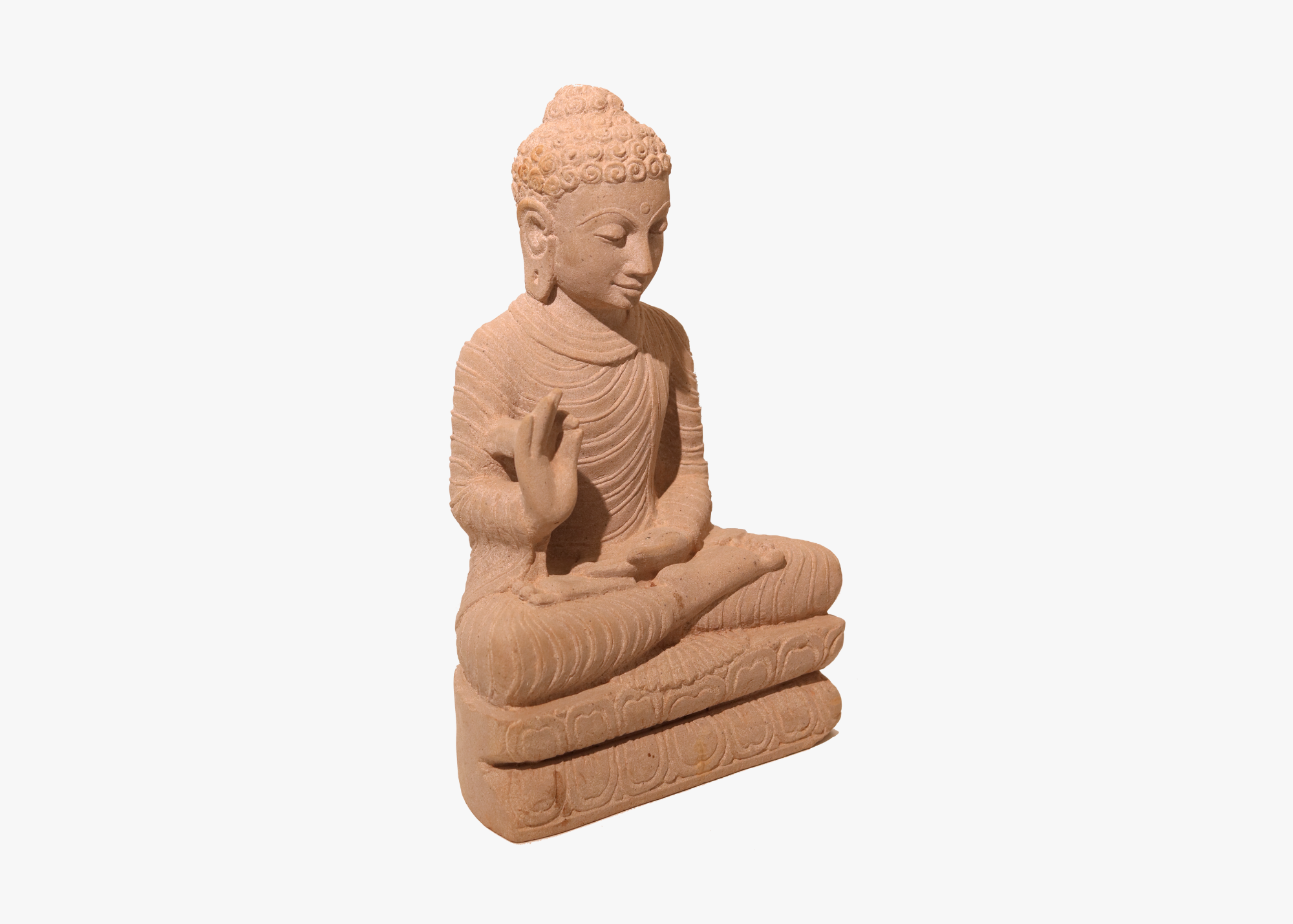 Sitting Buddha - Sandstone (Medium, 38cm)、mySite、topwebapps