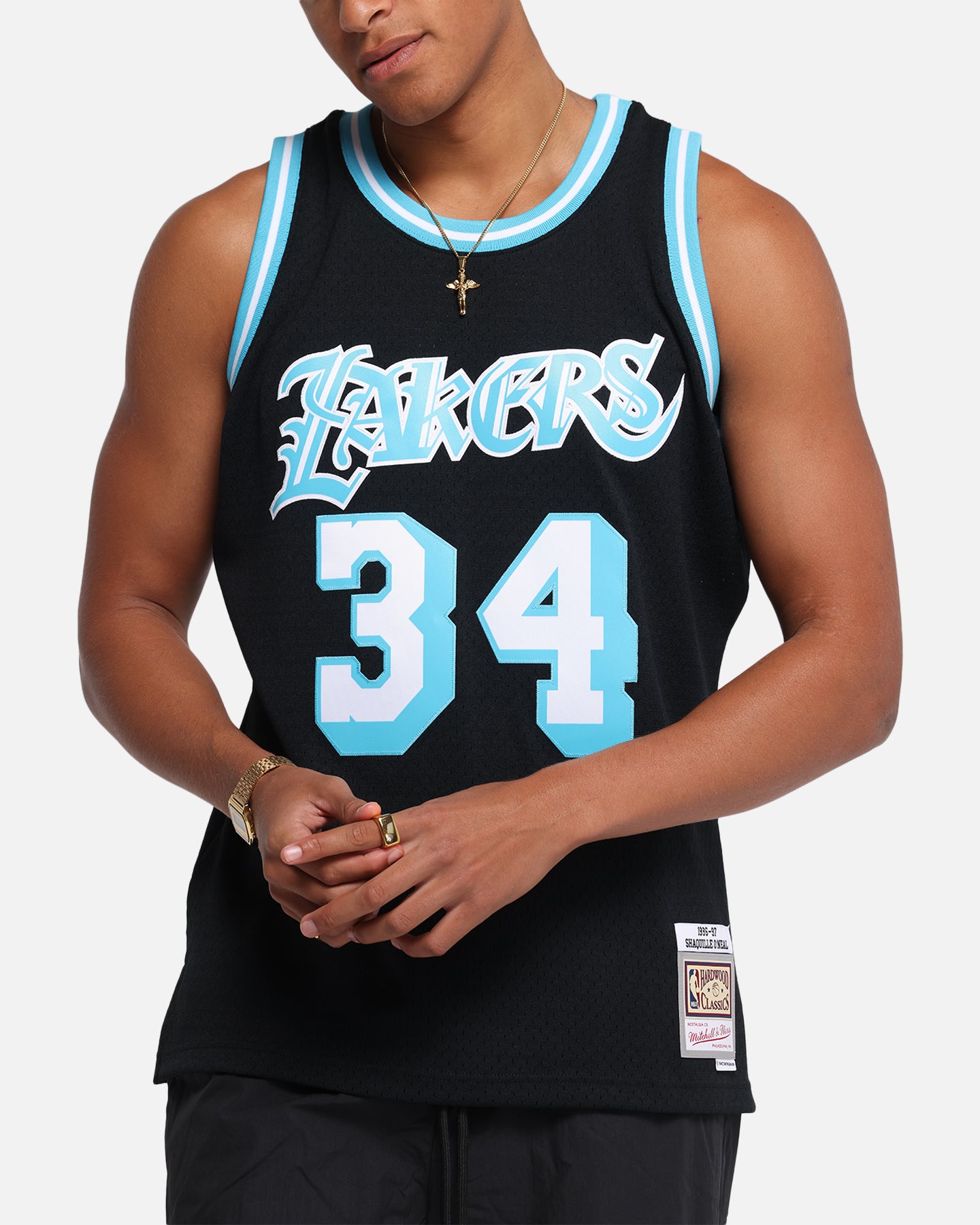 Mitchell & Ness Los Angeles Lakers Shaquille O'Neal Legends Jersey Black/Blue、mySite、zt4zffjzw