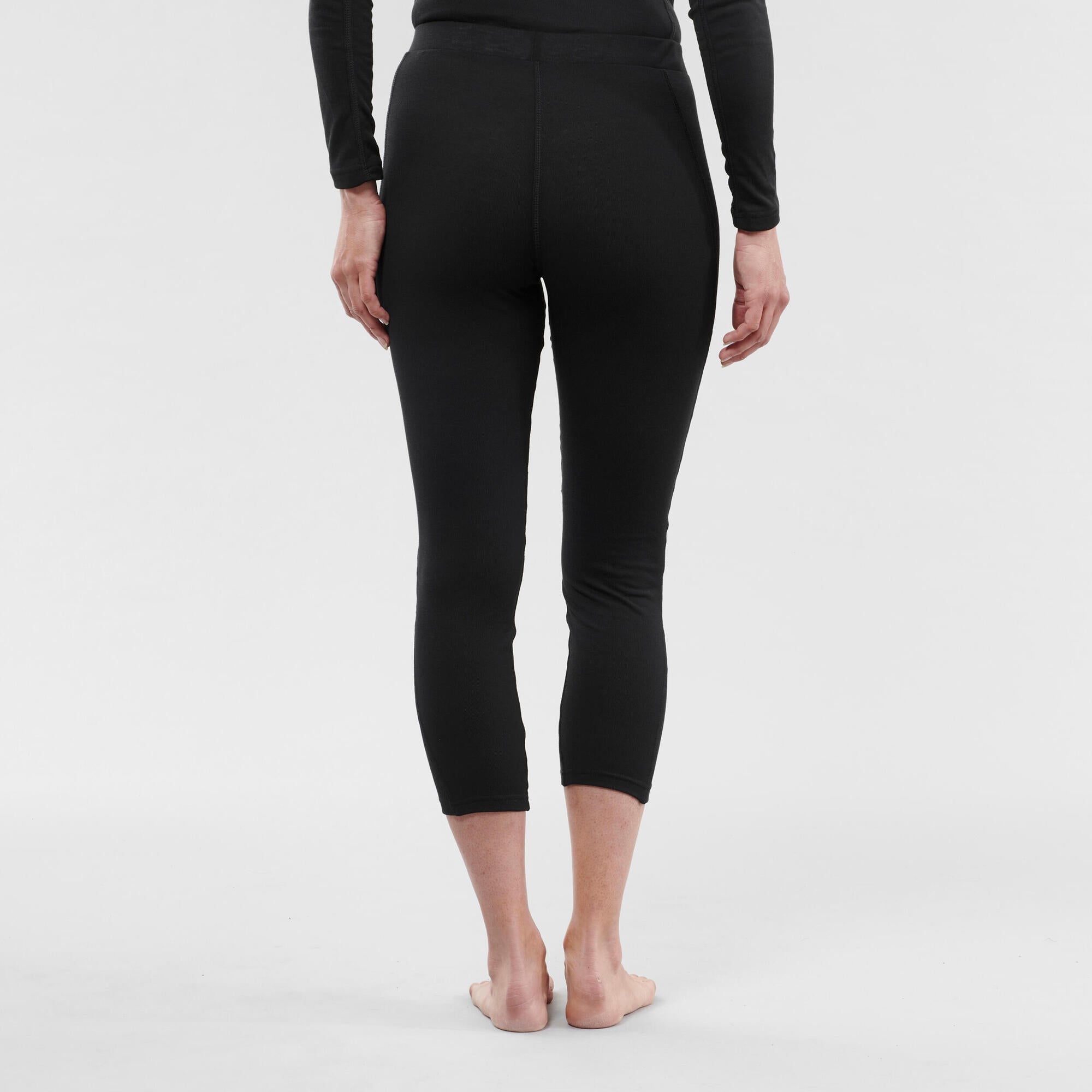 Wedze WOMEN'S SKI BASE LAYER BOTTOM - BL 100 - BLACK