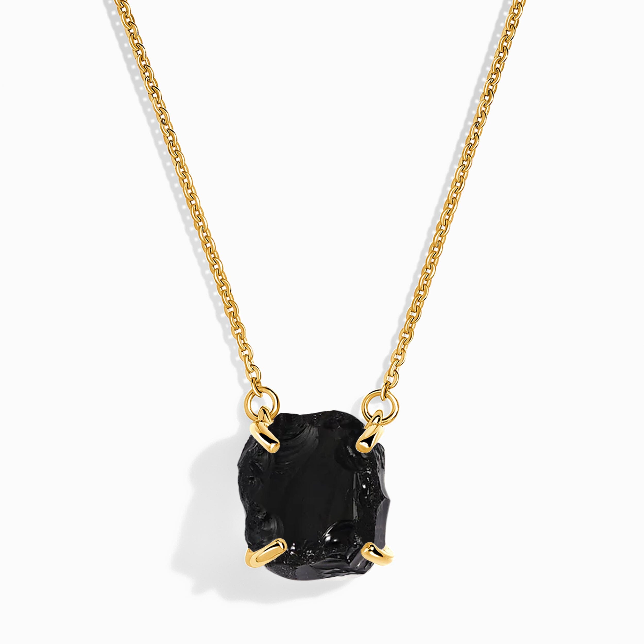 Raw Crystal Necklace - Black Obsidian 'Strength'、mySite、hinf8tx79