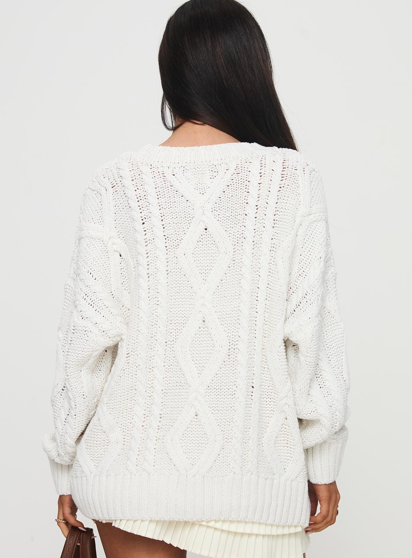Anaya Oversized Sweater White、mySite、solidvoid
