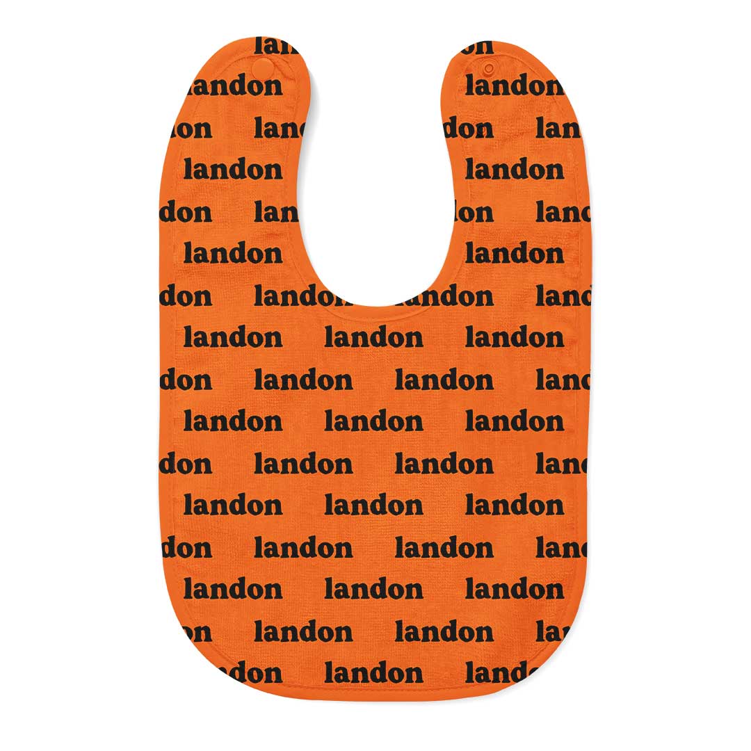  Personalized Baby Name Bib | Cowboy Orange、mySite、layawaytickets