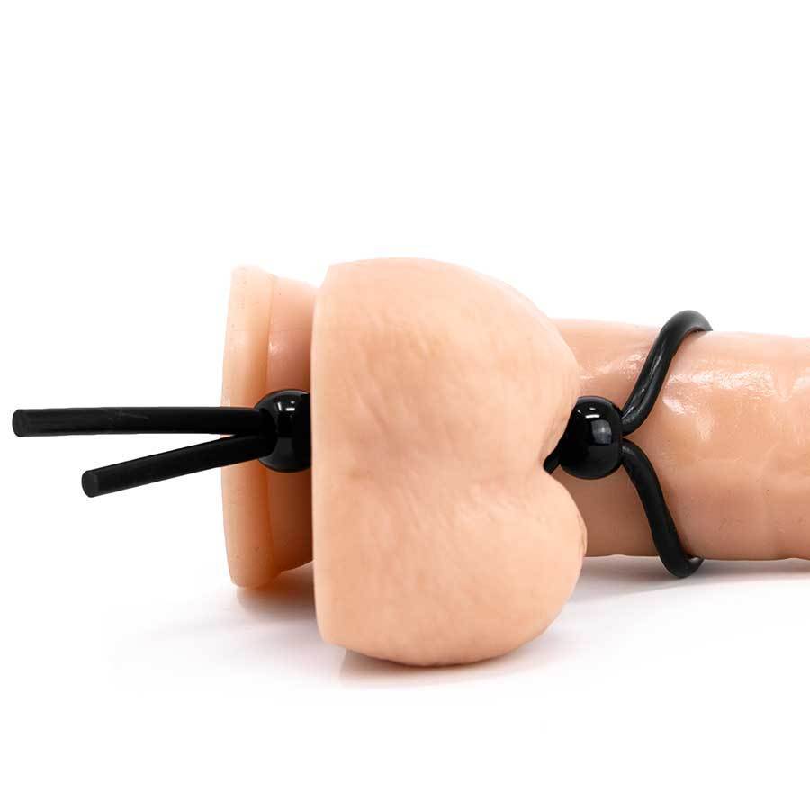 Adjustable Silicone Cock Ring Rope Style Penis Enhancing Lasso Black、mySite、bottomscart