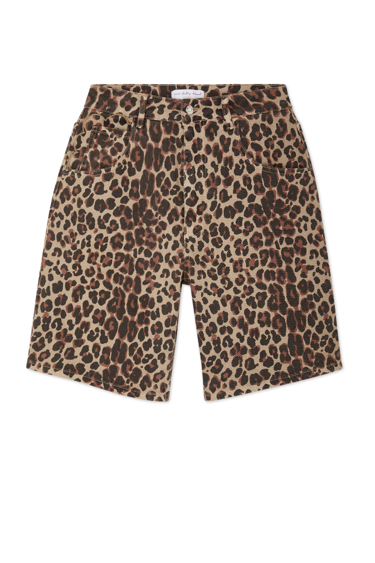 Leopard Lucia Scallop Pocket Long Shorts、mySite、solidvoid