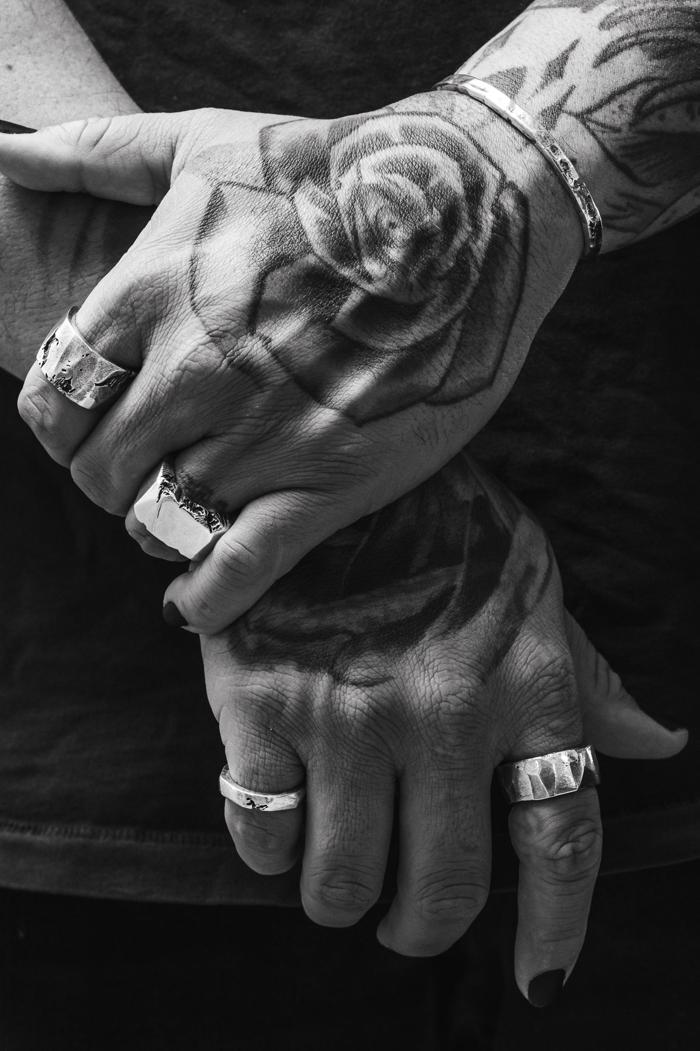  Block Chip Signet in Distressed Silver、mySite、merchandisen