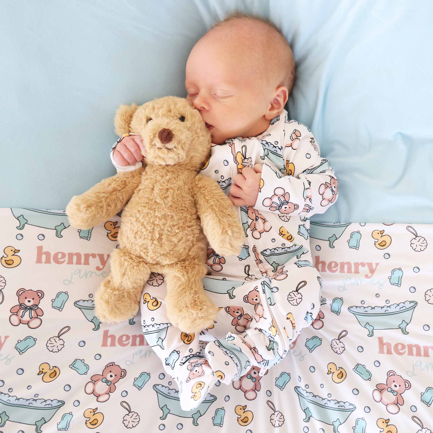  Bathtime Besties Zipper Footie | Blue、mySite、layawaytickets