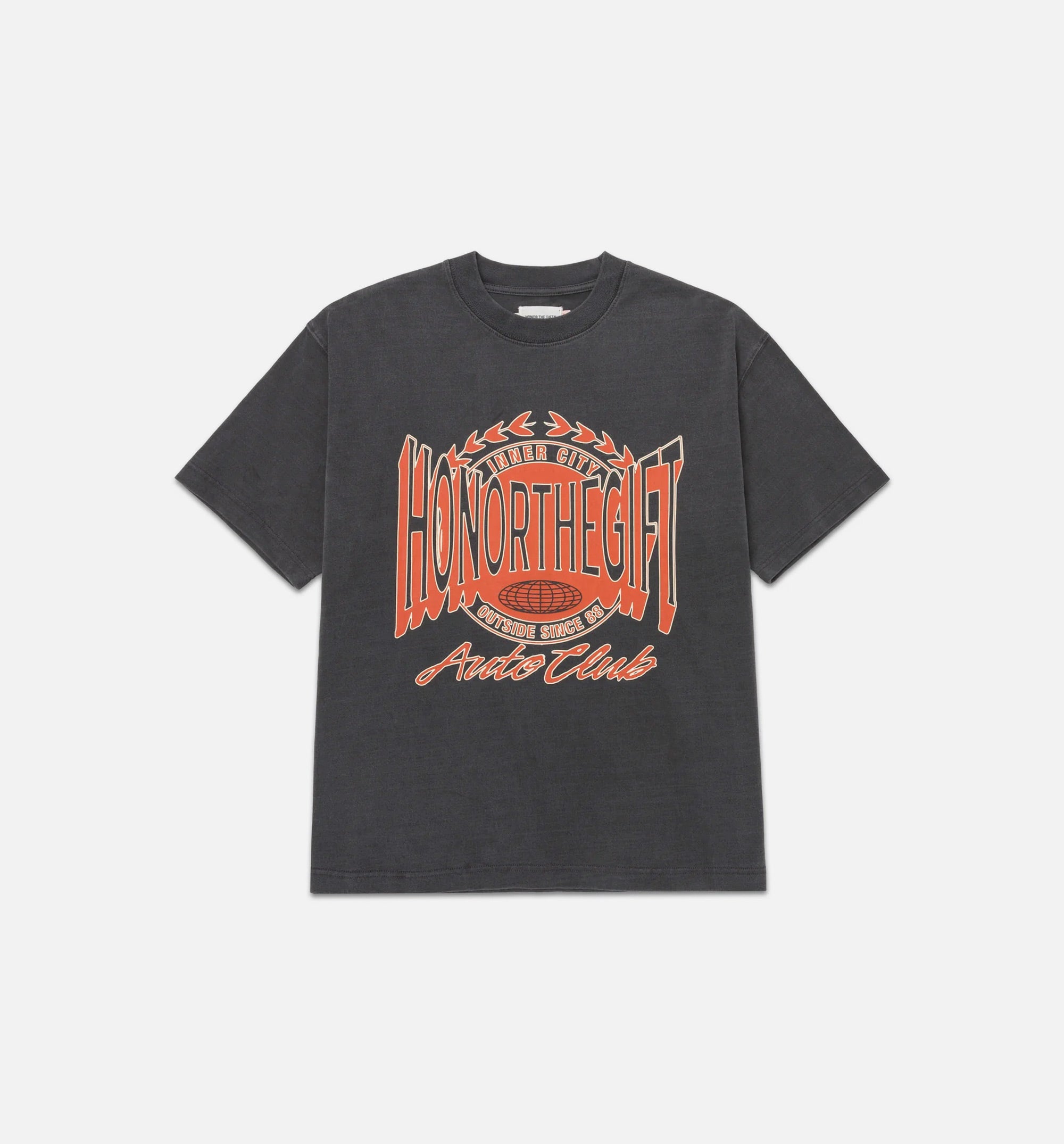 Honor Club Mens Short Sleeve Shirt - Grey/Orange、mySite、dreamappss