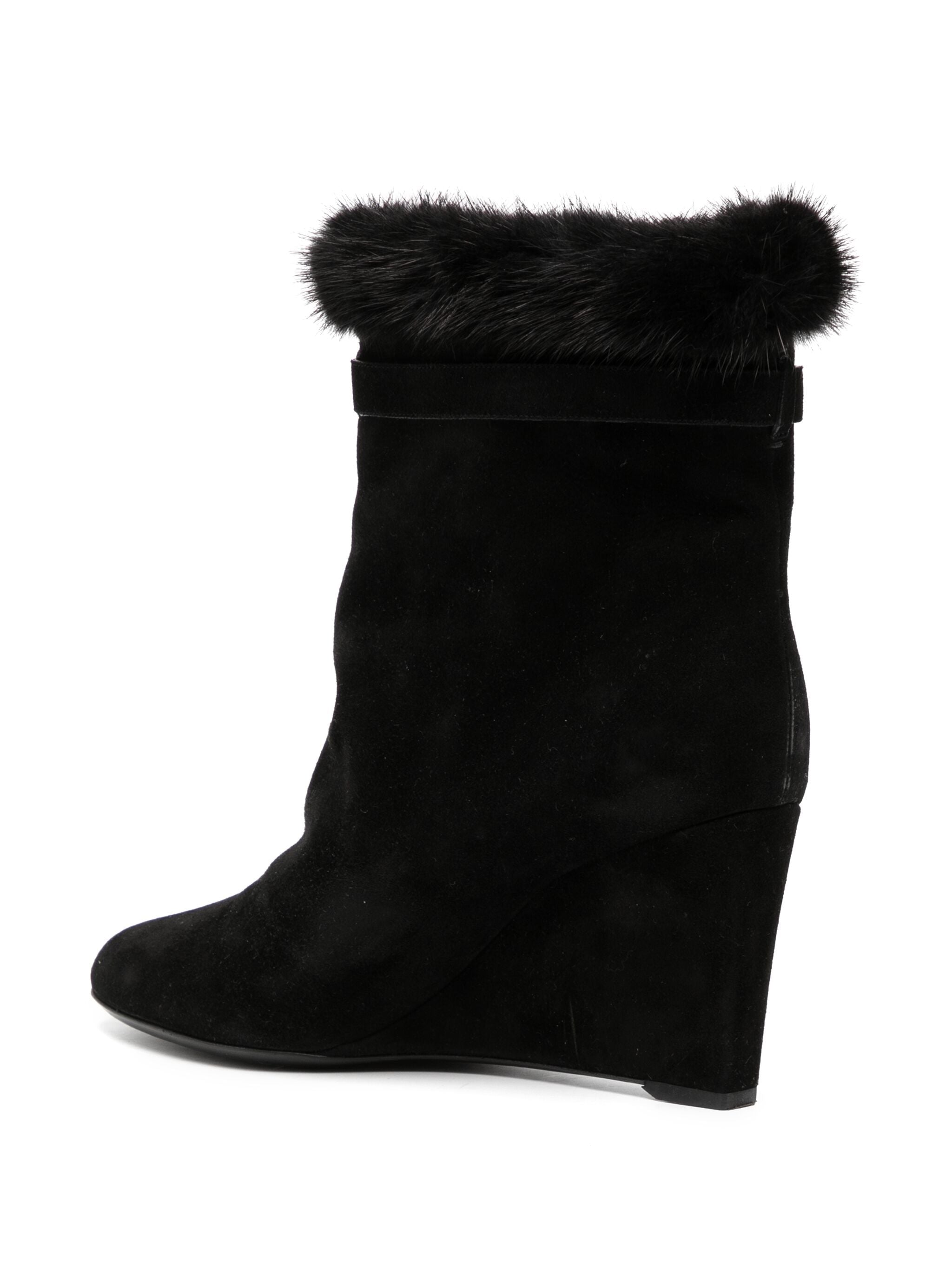 Fur Trim Ankle Boots、mySite、garminoutage.com