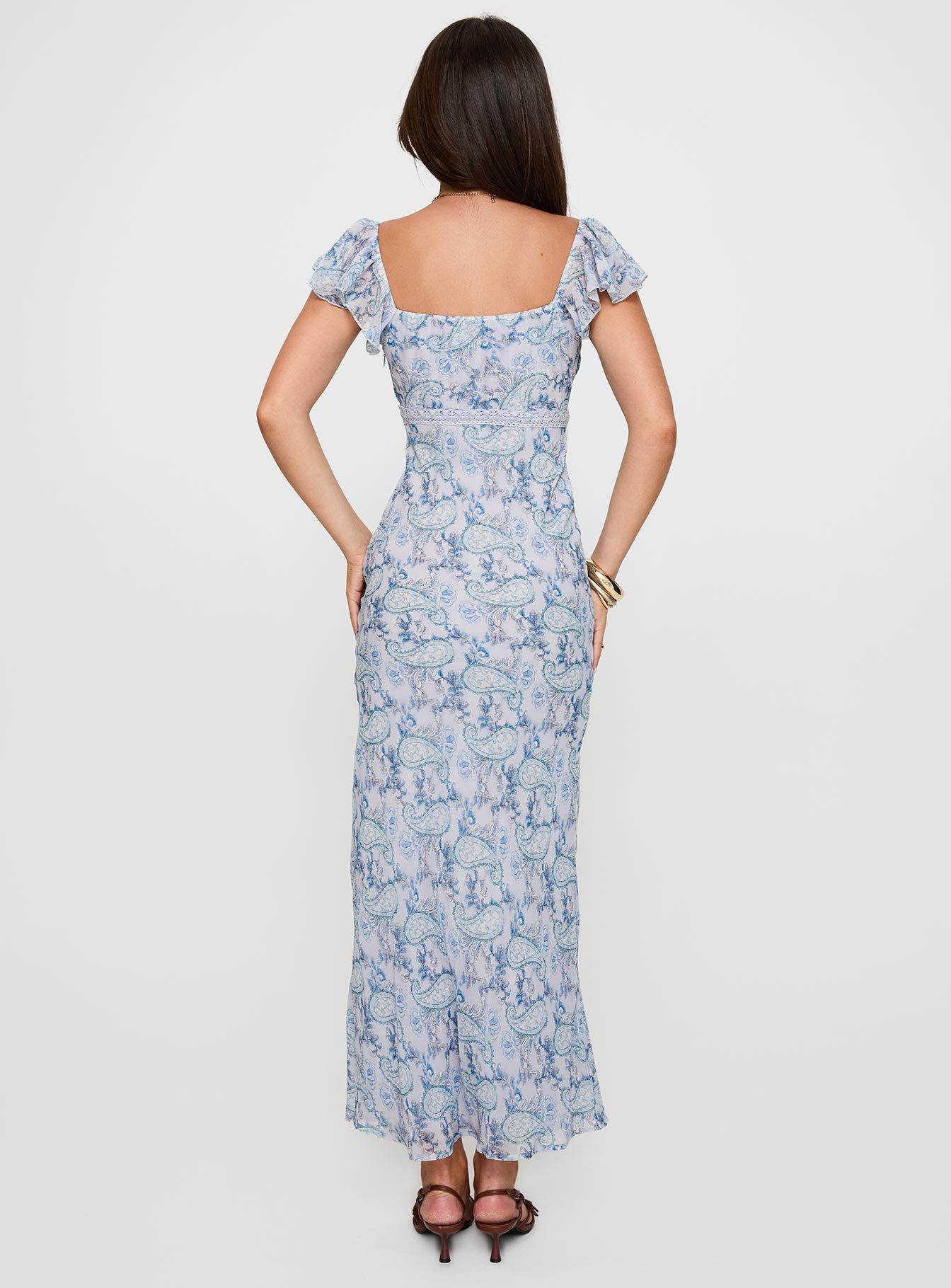 Dahleia Maxi Dress Blue Paisley、mySite、solidvoid