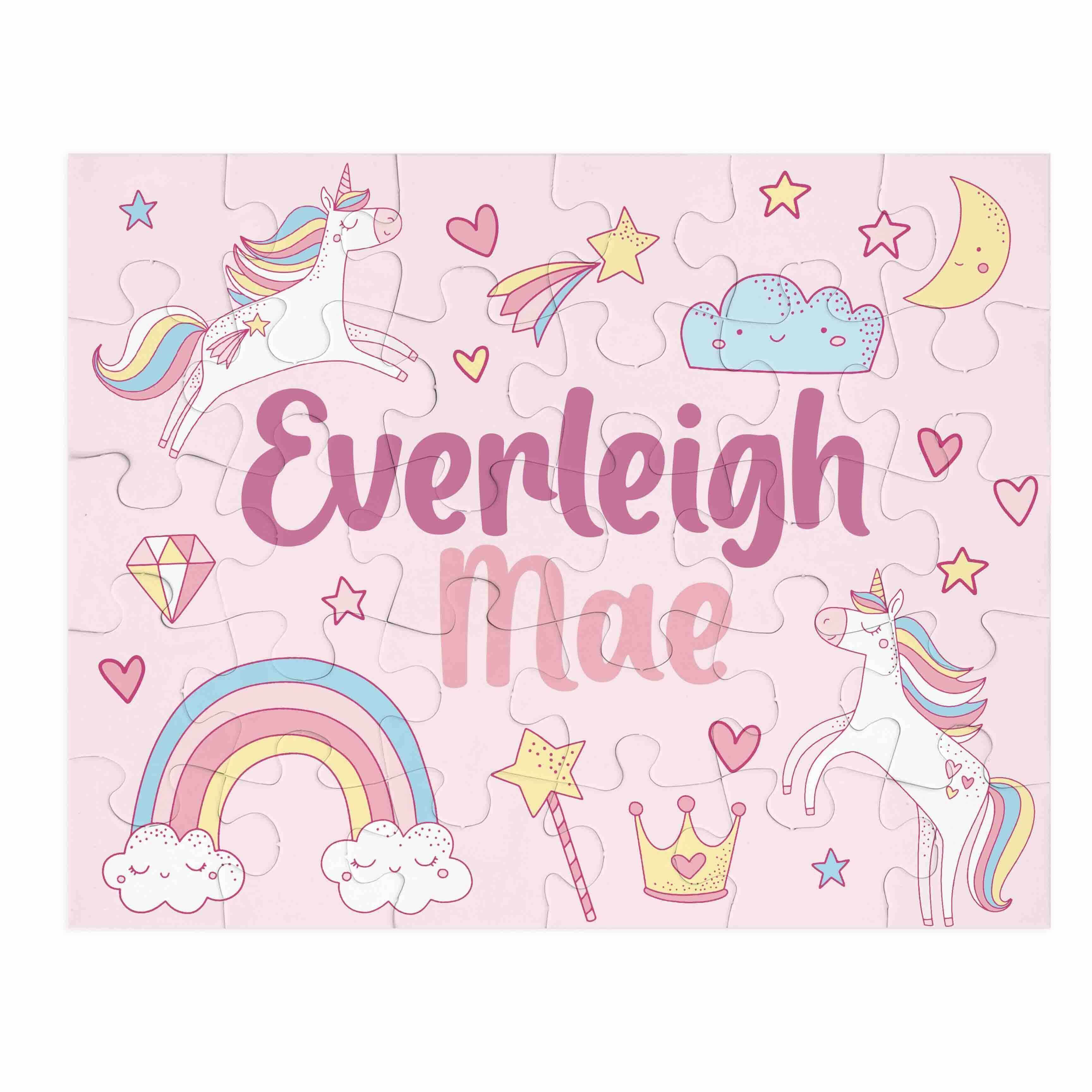  Kids Personalized 30 Piece Puzzle | Unicorn Dreams、mySite、layawaytickets