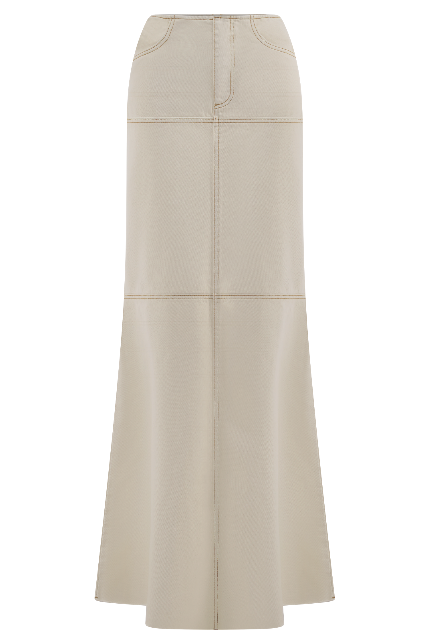 Loretta Denim Maxi Skirt - Ecru、mySite、solidvoid