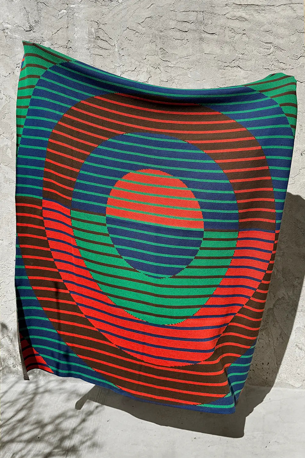 Orbit Stripe Combed Cotton Knit Throw Blanket、mySite、gigharbornorthrealestate