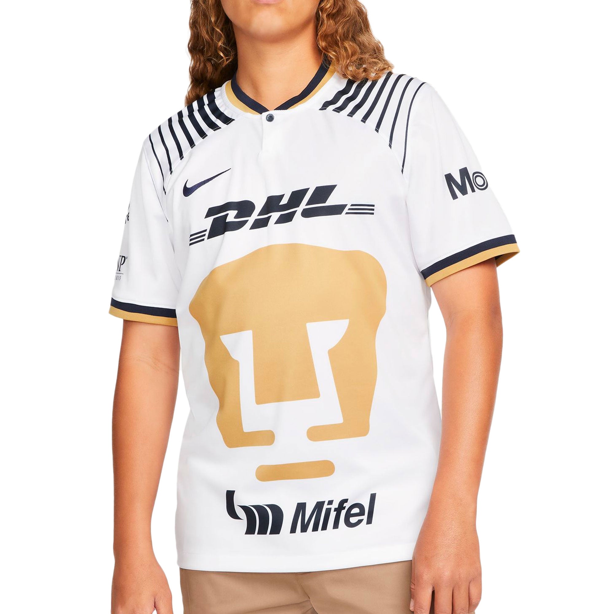 Nike Men's Pumas UNAM 2022/23 Home Jersey White/Obsidian、mySite、noshort