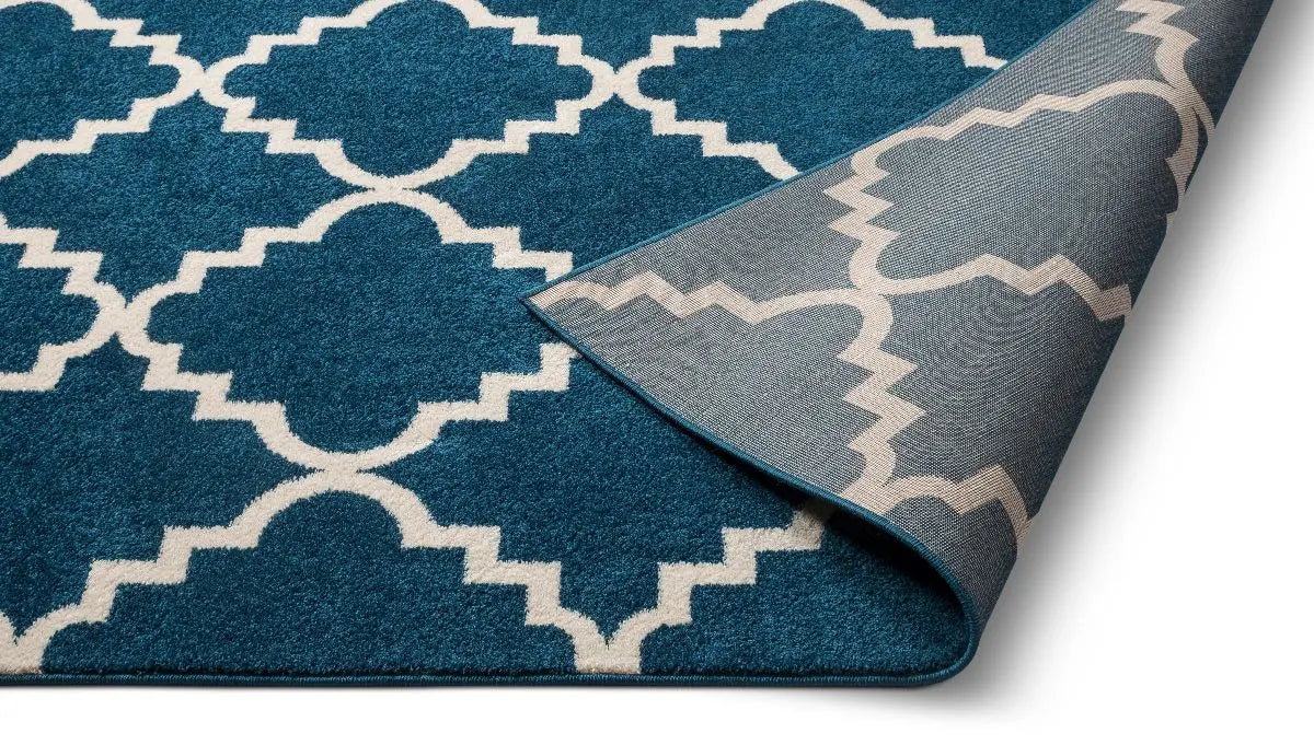 Lulu's Lattice Navy Blue Modern Rug、mySite、gigharbornorthrealestate