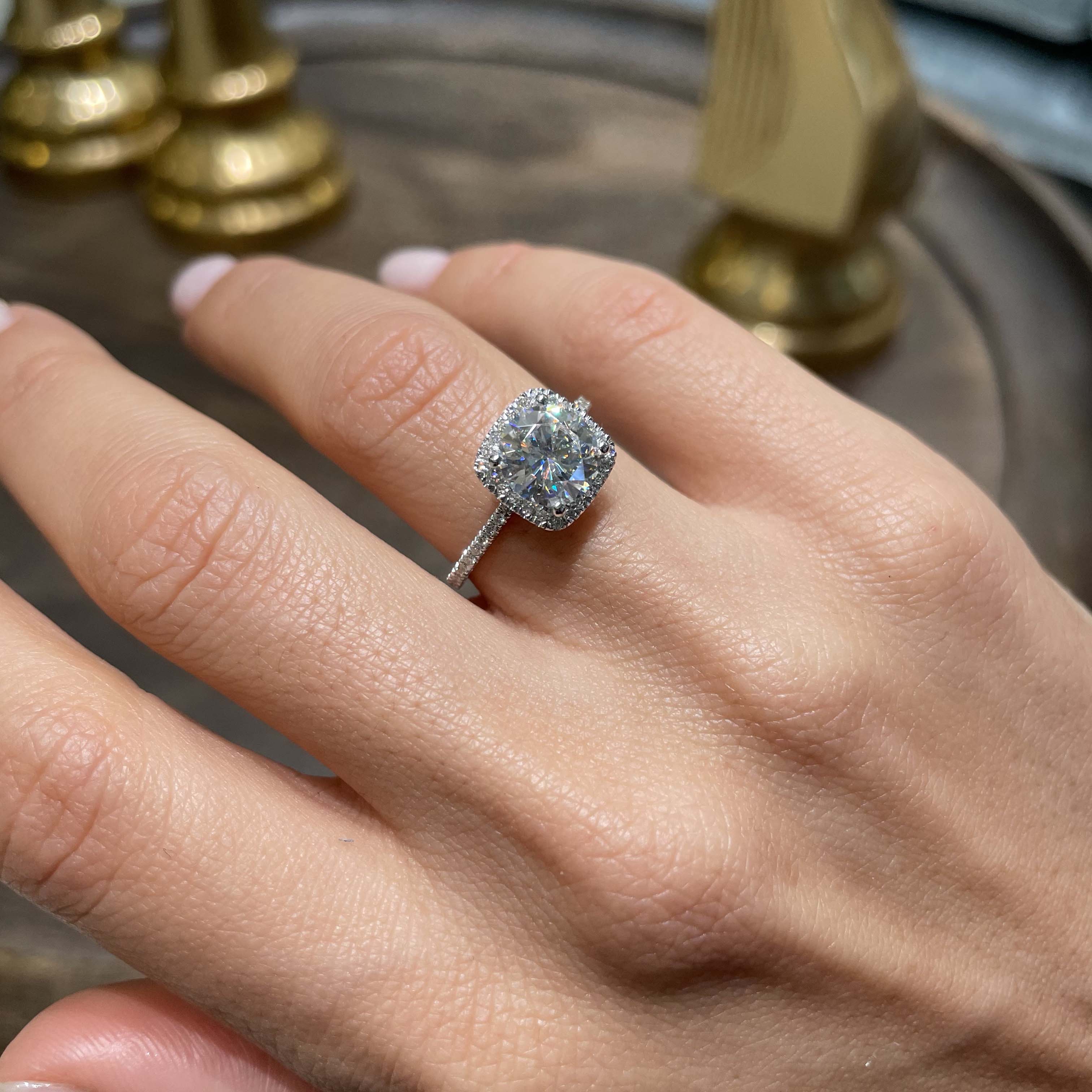 Catalina Moissanite & Diamond Ring -14K Rose Gold、mySite、hinf8tx79