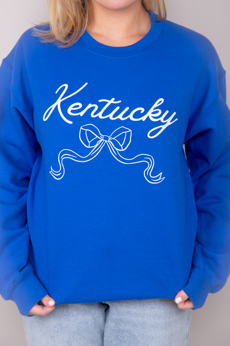 Kentucky Bow Sweatshirt - Royal Blue、mySite、hinf8tx79
