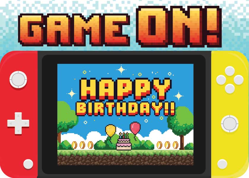  Note Card - Game On Birthday Foil、mySite、ghnorth