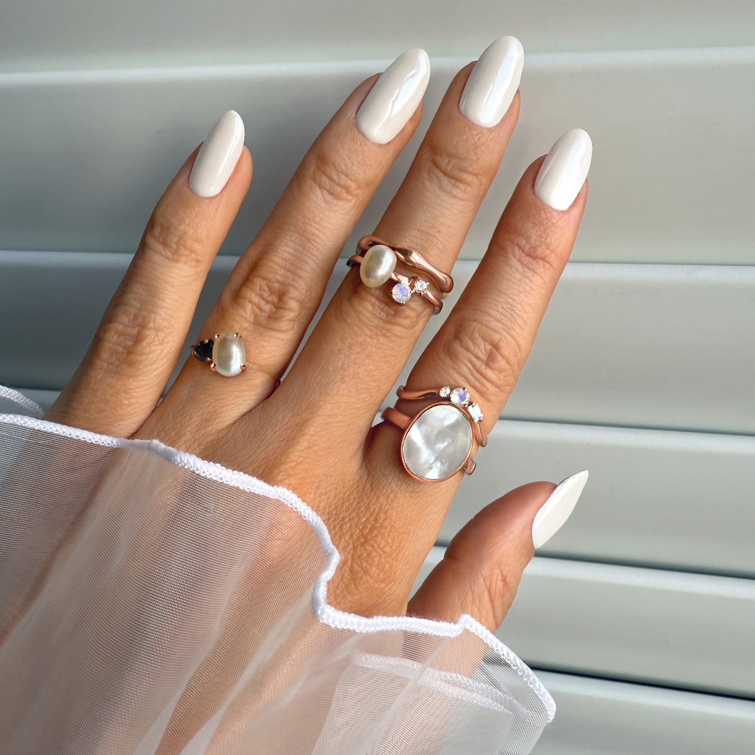 Mother of Pearl Ring - Enfolded、mySite、hinf8tx79