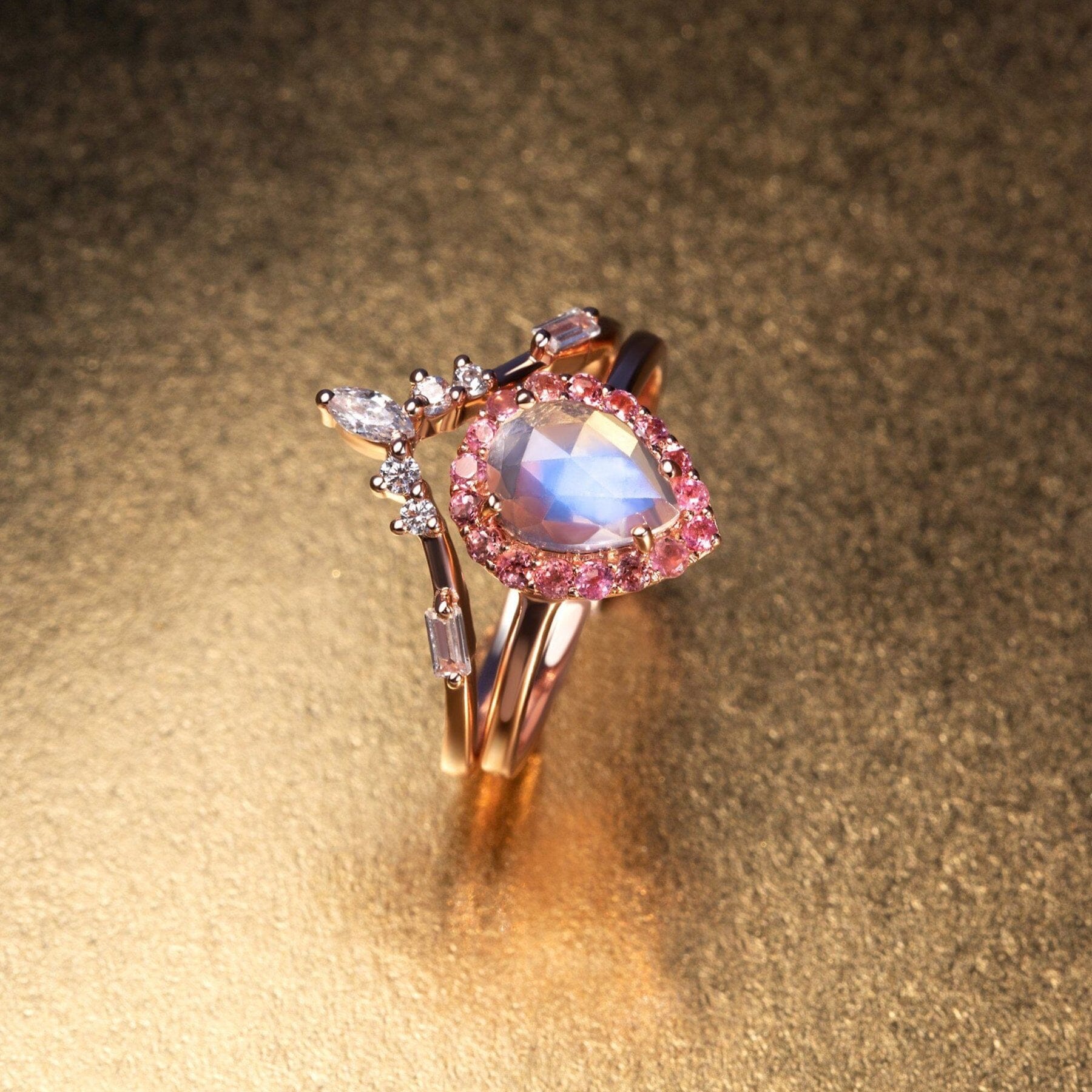 Moonstone Tourmaline Ring - Félice、mySite、hinf8tx79