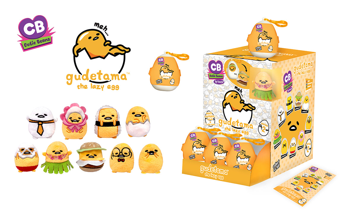 CUTIE BEANS - SERIES 2 -3 GUDETAMA CHARACTERS - 9 ASST.、mySite、g9winljtr