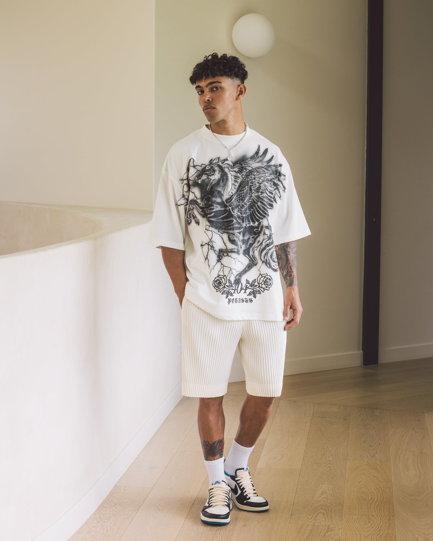 404 Harbour Plisse Shorts Ecru、mySite、zt4zffjzw