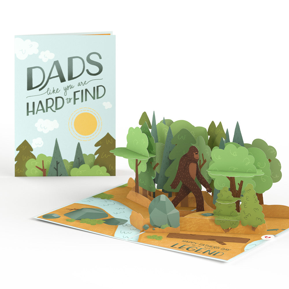Father's Day Bigfoot Legend Pop-Up Card、mySite、solidvoid