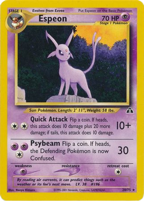 Espeon - 20/75 - Rare Unlimited、mySite、waistdrama