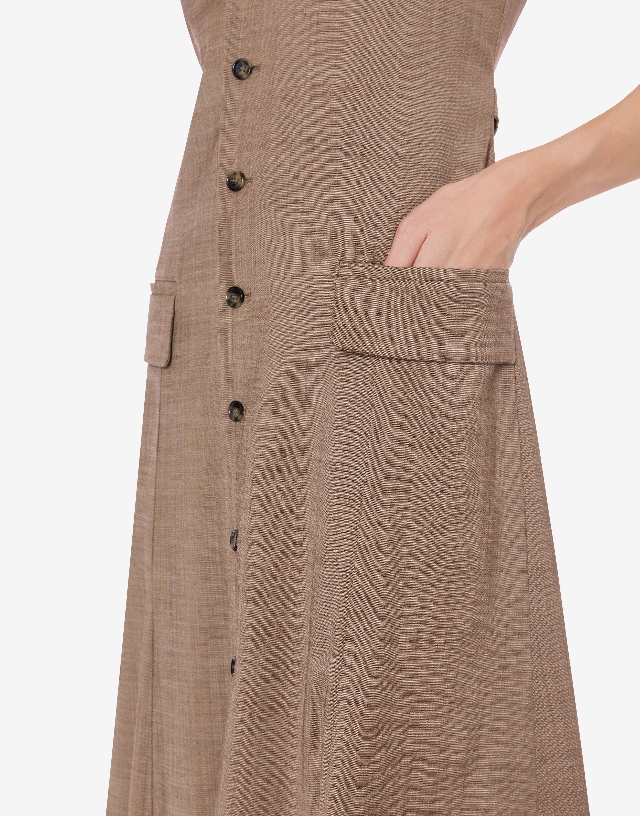 Abito chemisier in misto lana、mySite、aoinhome