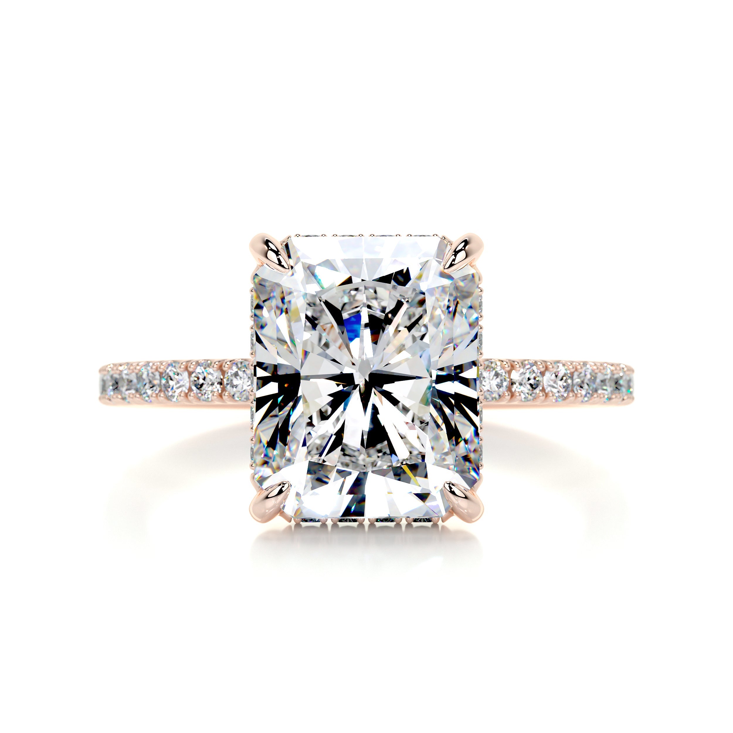 Luna Moissanite & Diamond Ring -14K Rose Gold (RTS)、mySite、hinf8tx79