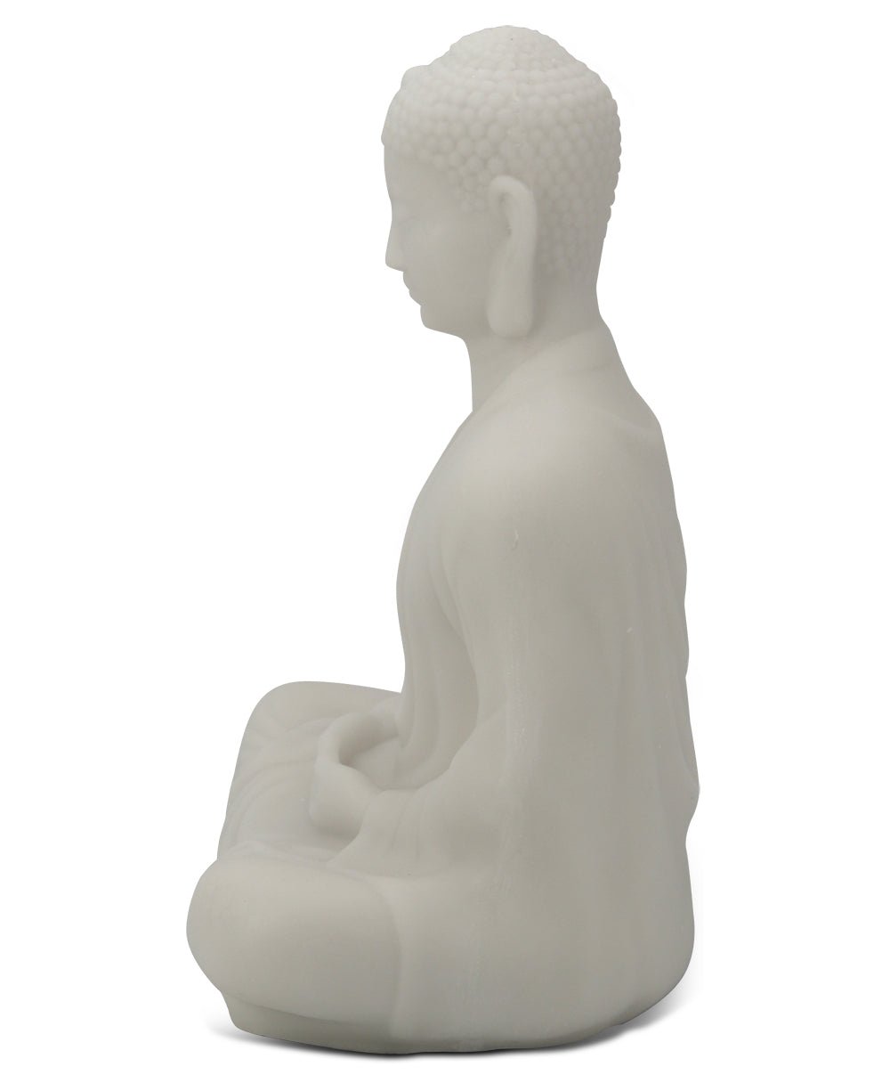 Serene Buddha Statue in Pearl White Finish、mySite、topwebapps