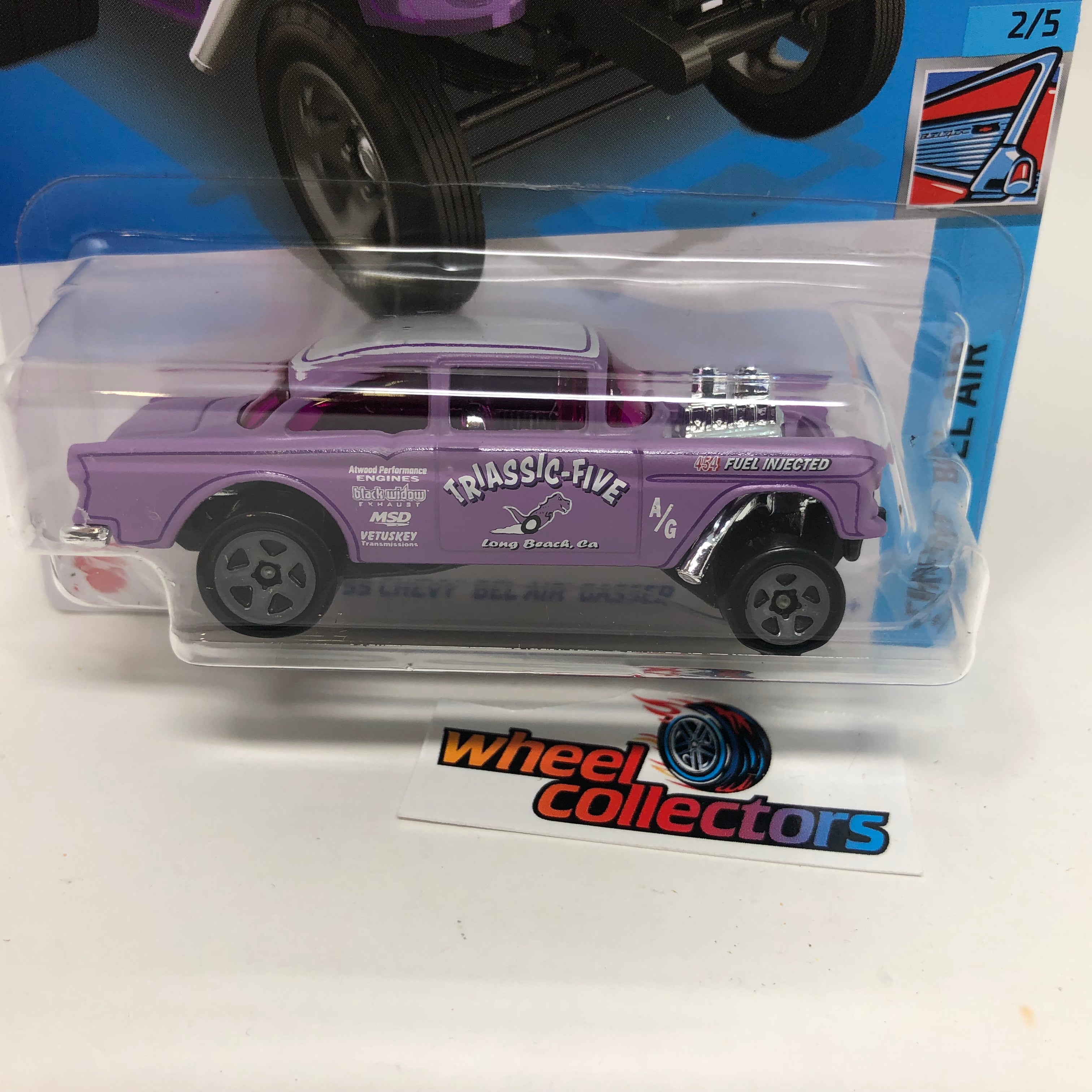 '55 Chevy Bel Air Gasser #43 * Purple * 2022 Hot Wheels Case G、mySite、hgirdovlk