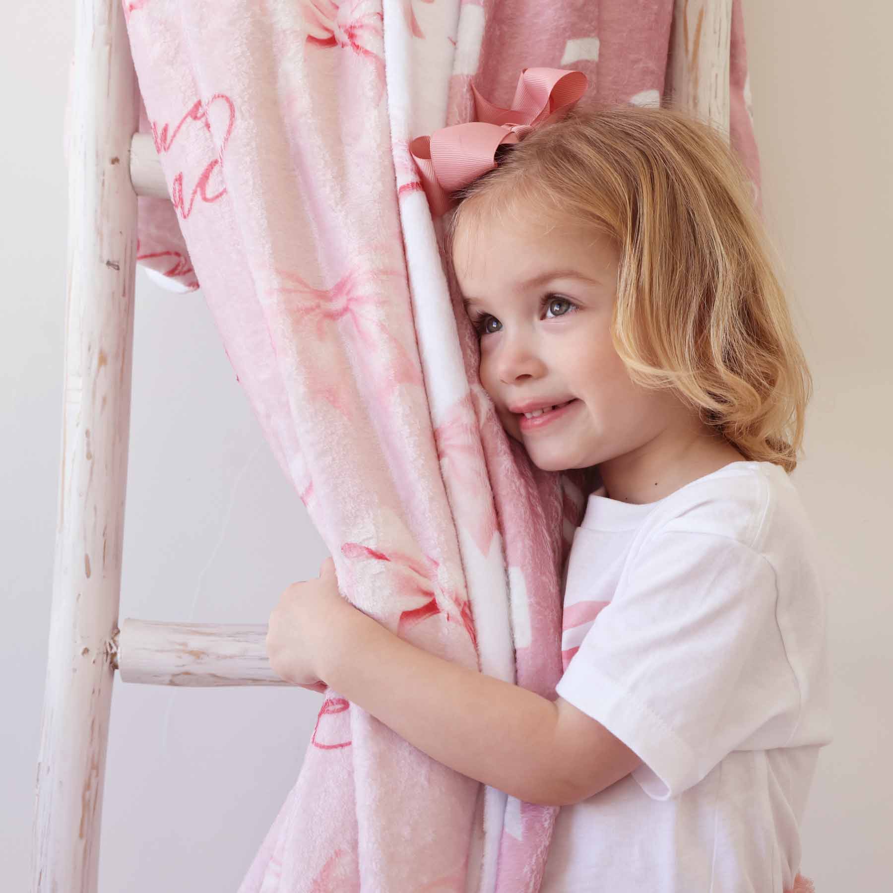  Bow Personalized Kids Blanket、mySite、layawaytickets