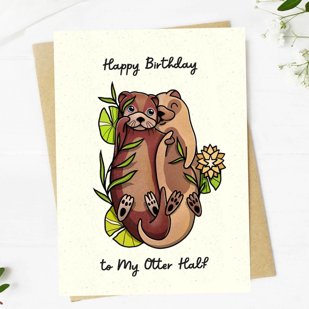  Happy Birthday to my Otter Half Birthday Card Pun、mySite、ghnorth