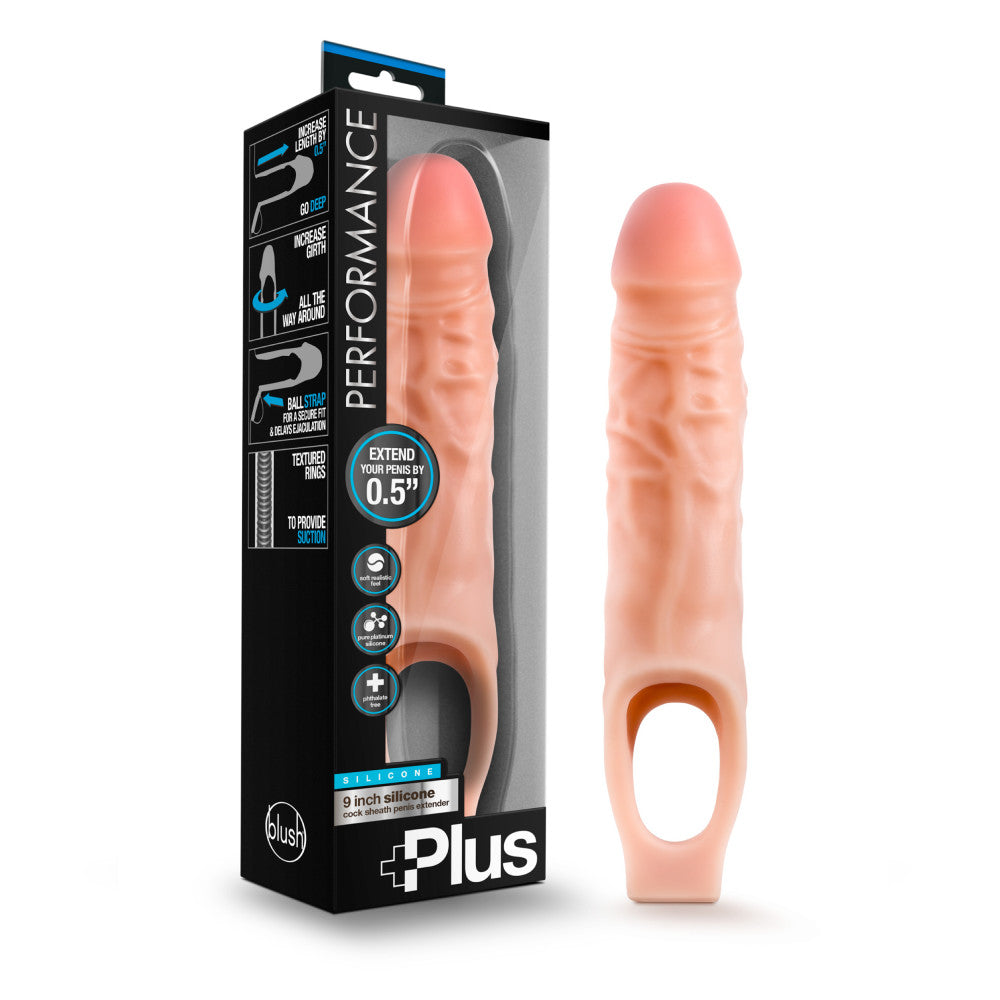 Performance Plus By Blush® | 0.5-Inch Penis Extender - Made with Realistic Purio™ Silicone & Secure Fit Strap、mySite、bottomscart