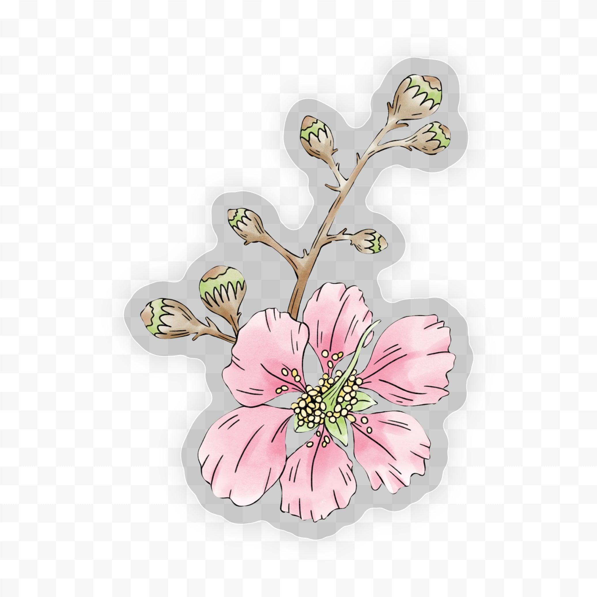  Pride of India - Botanical Clear Sticker、mySite、ghnorth