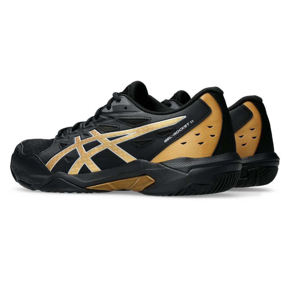Asics Gel Rocket 11 Wide Men's Indoor Court Shoe (Black/Piedmont Grey)