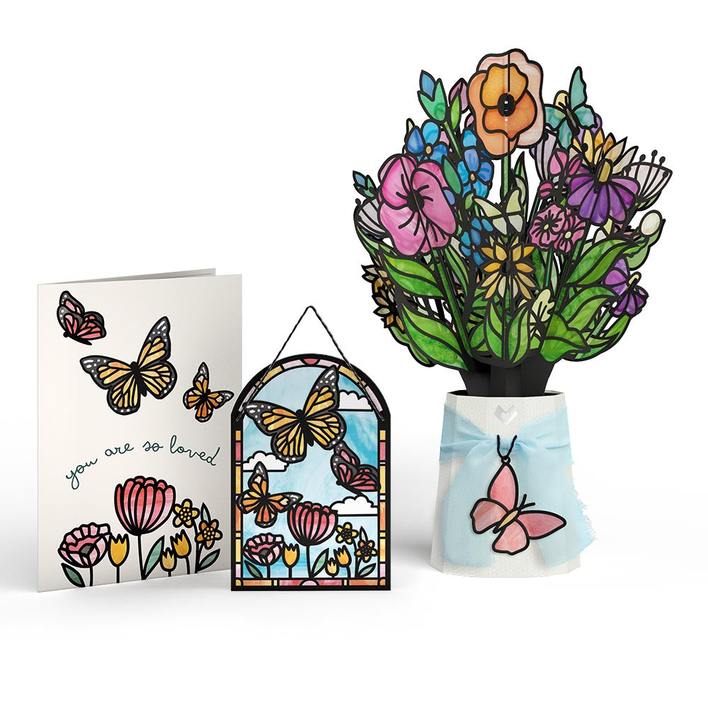 You Are So Loved Butterfly Suncatcher Card & Bouquet Bundle、mySite、solidvoid