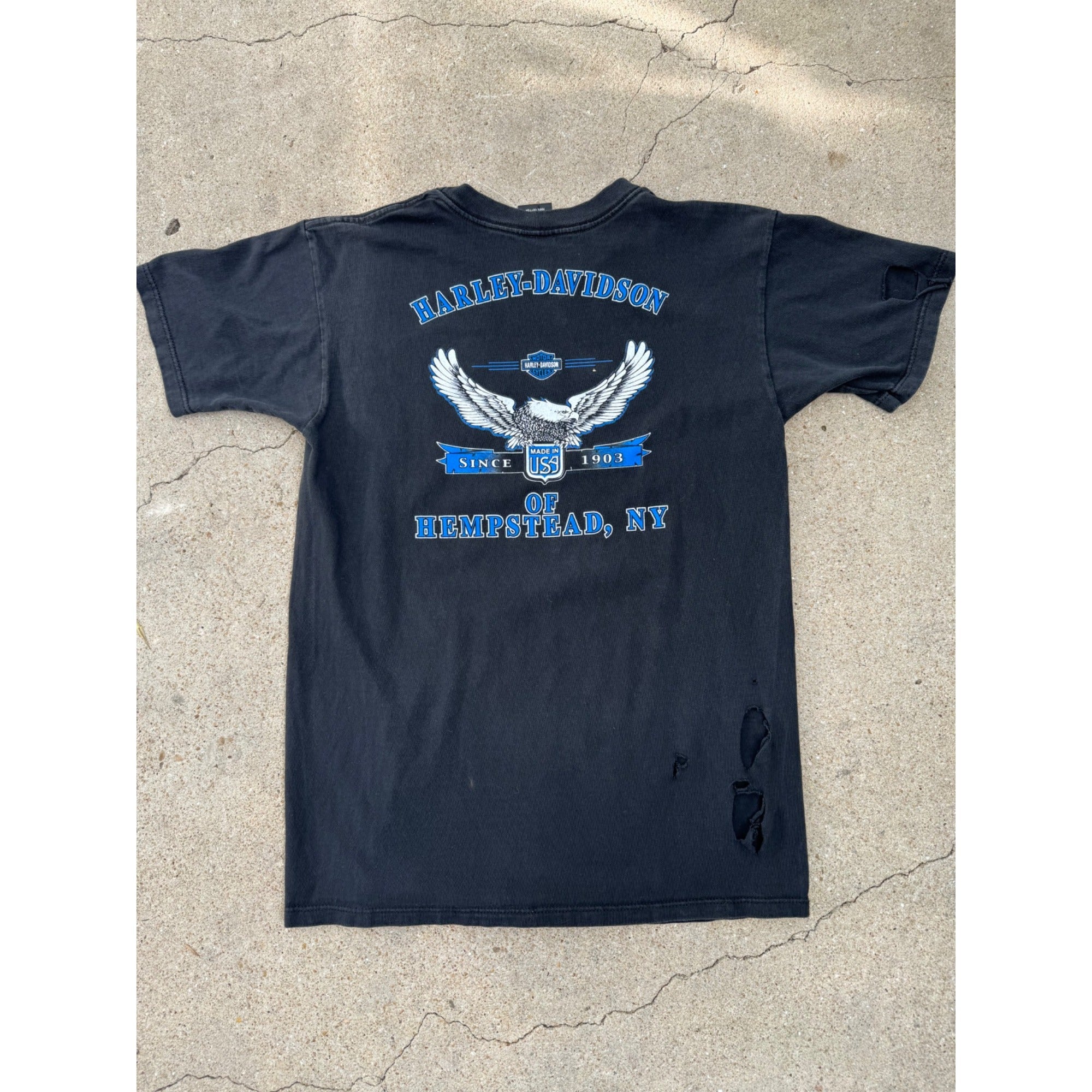 00' Harley Davidson Hempstead NY Eagle Graphic Motorcycle Tee T-Shirt M、mySite、garagedoors4me
