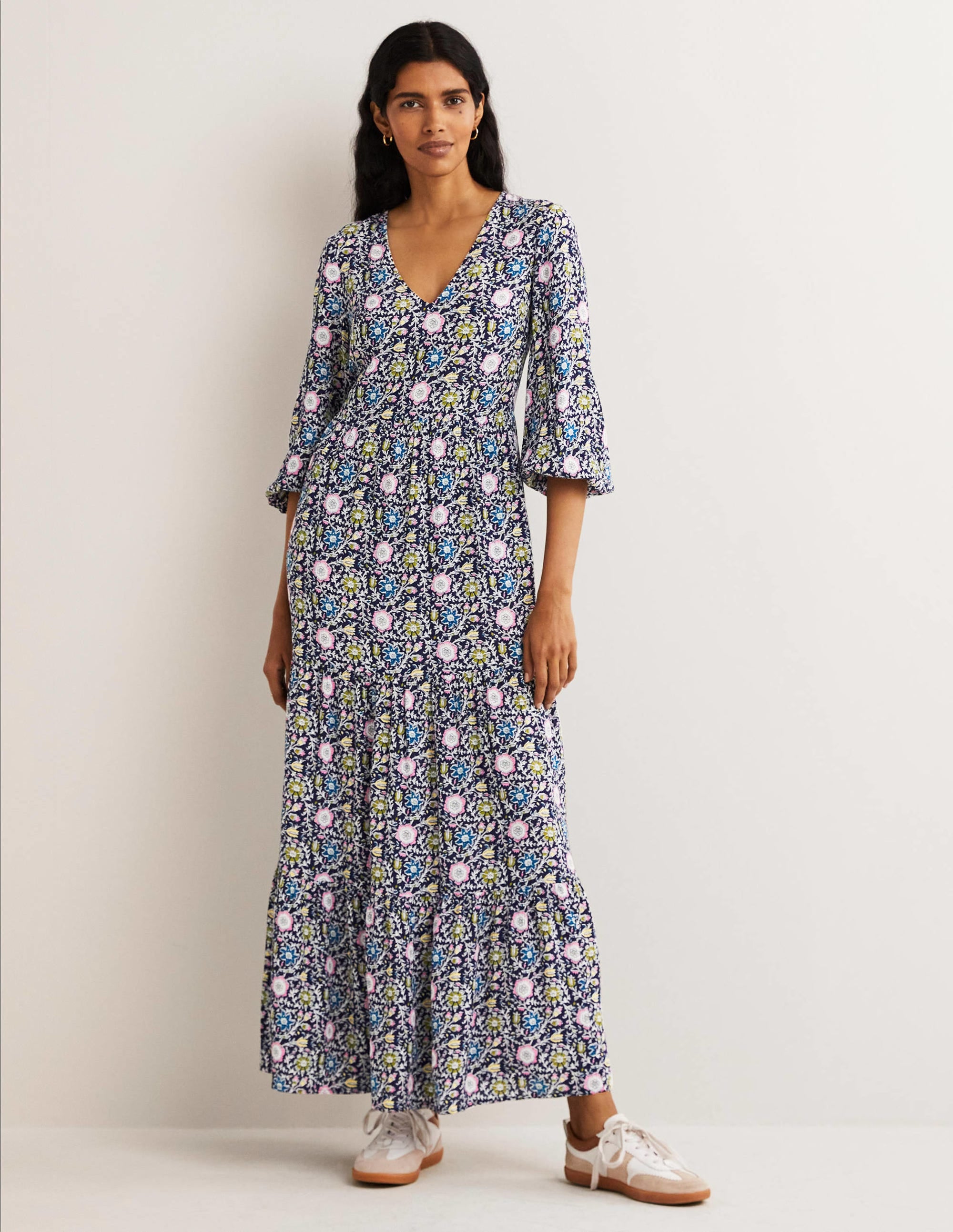  Blouson Sleeve Maxi Dress-Navy, Enchanting Twig、mySite、ashleygrahame