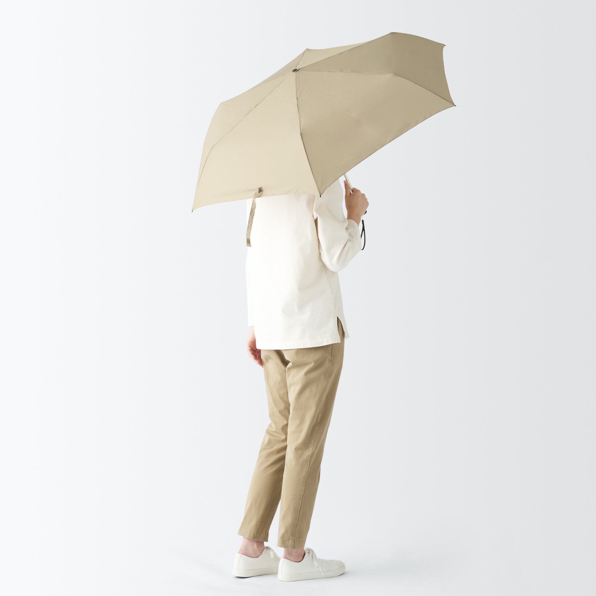  All-Weather Foldable Umbrella Beige、mySite、sugarbowlscore