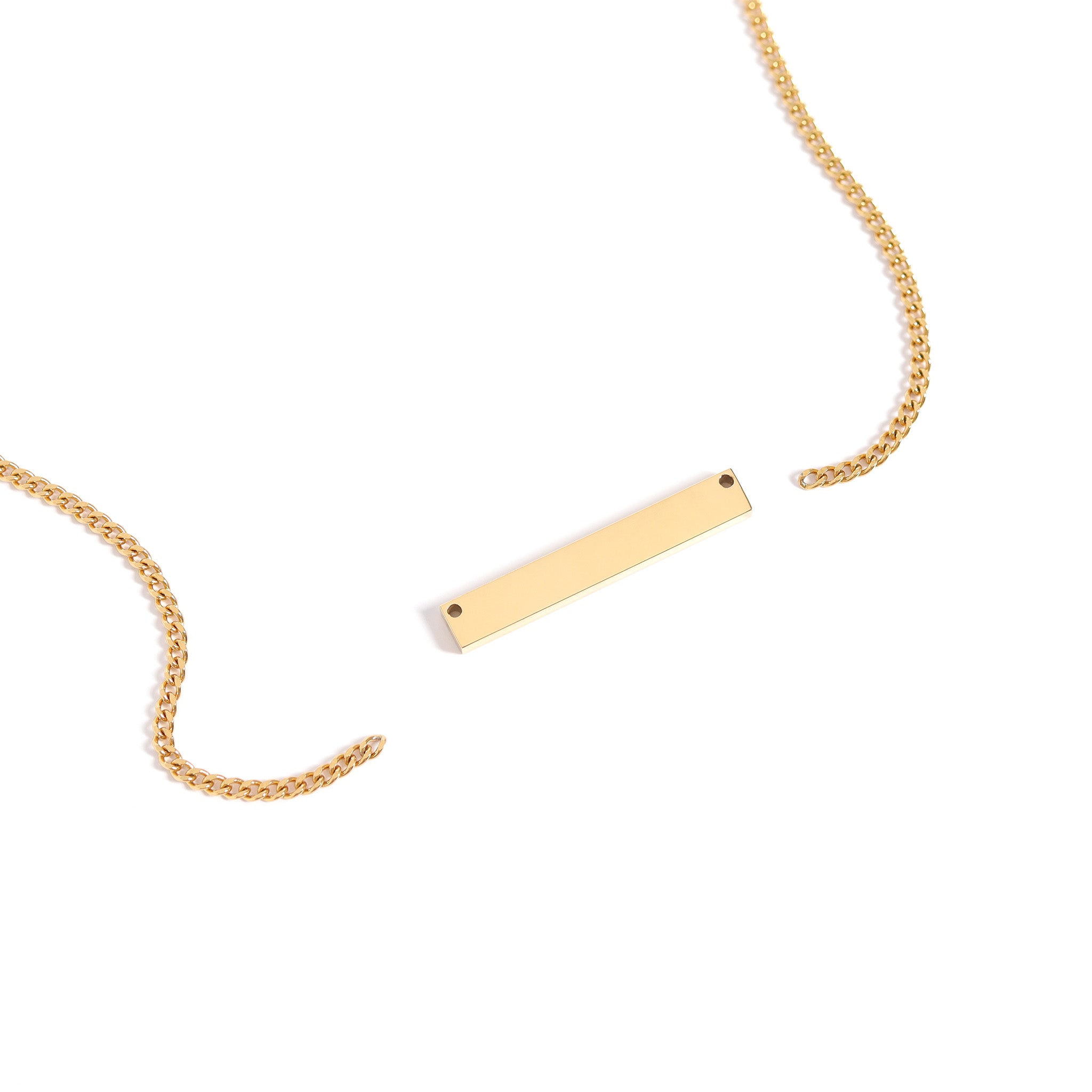 18K Gold PVD Stainless Steel Blank Bar Pendant / SBB0072、mySite、dreamappss