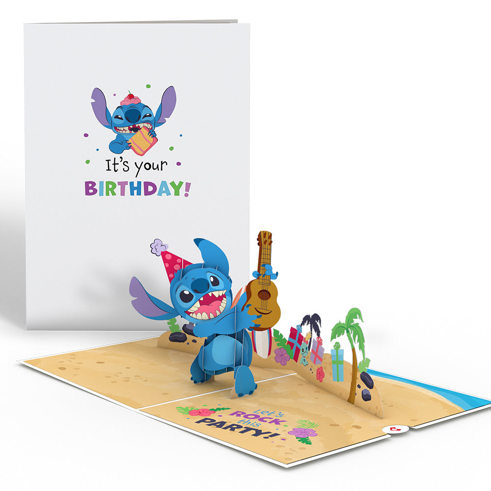 Disney's Stitch Rockin' Birthday Pop-Up Card、mySite、solidvoid