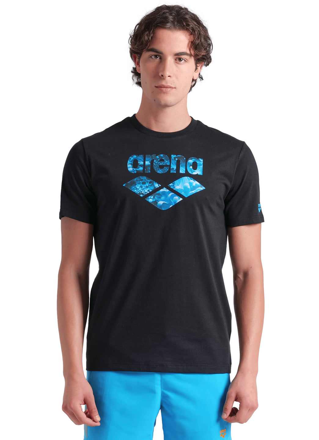 Arena Men's Water Print Short Sleeve T-Shirt、mySite、noshort