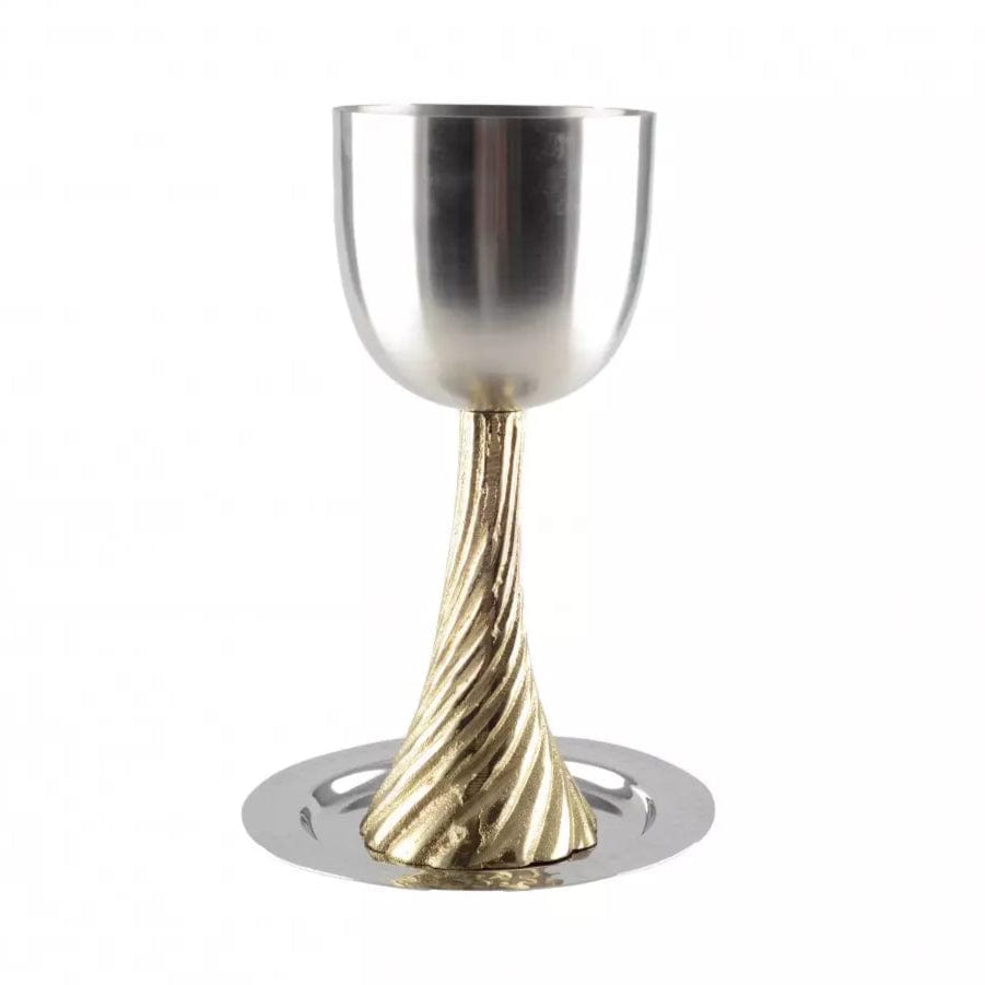 Gilded Foot Kiddush Cup and Saucer、mySite、topwebapps