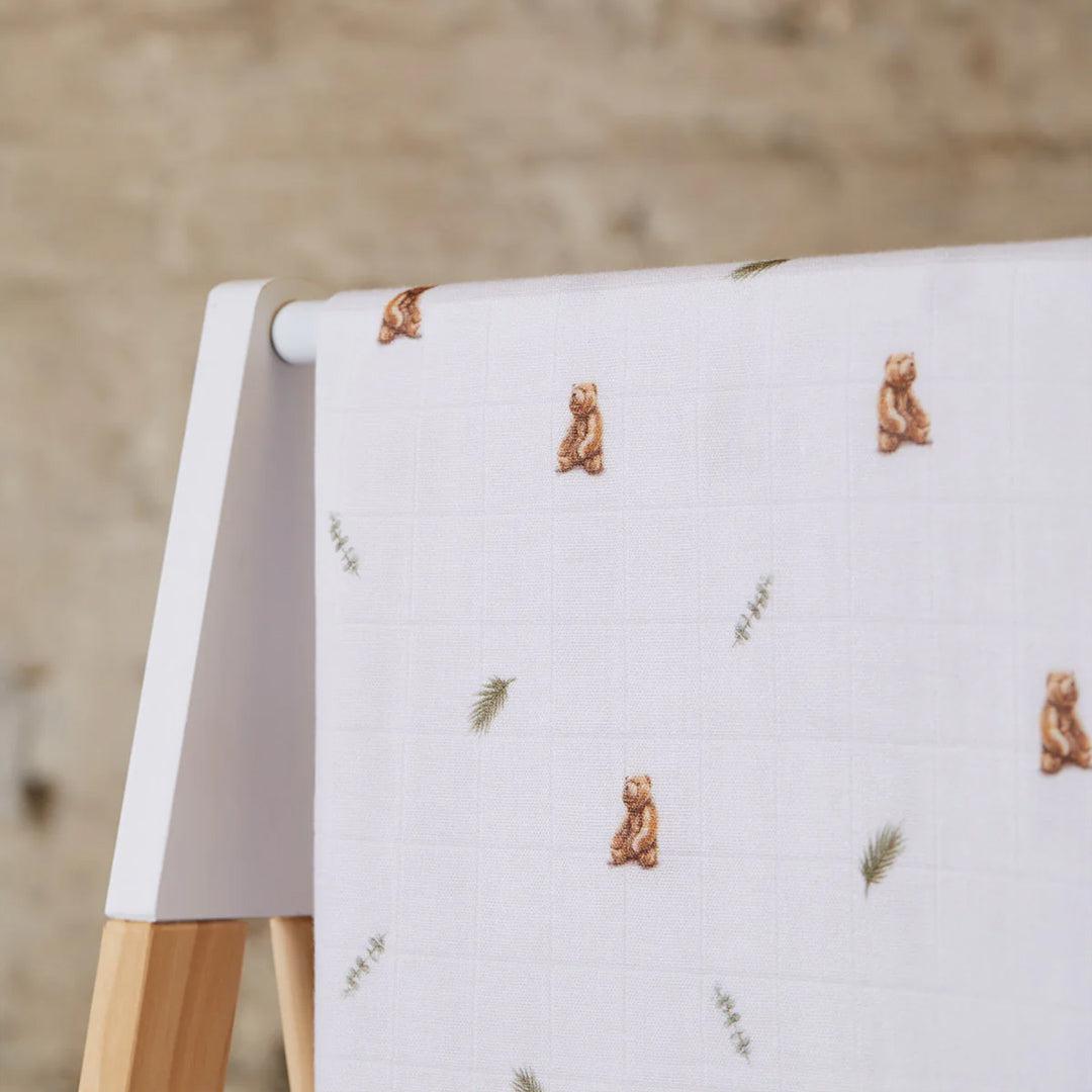  Rosa & Blue Muslin Squares - Brown Bear - 3 Pack、mySite、merchandisen