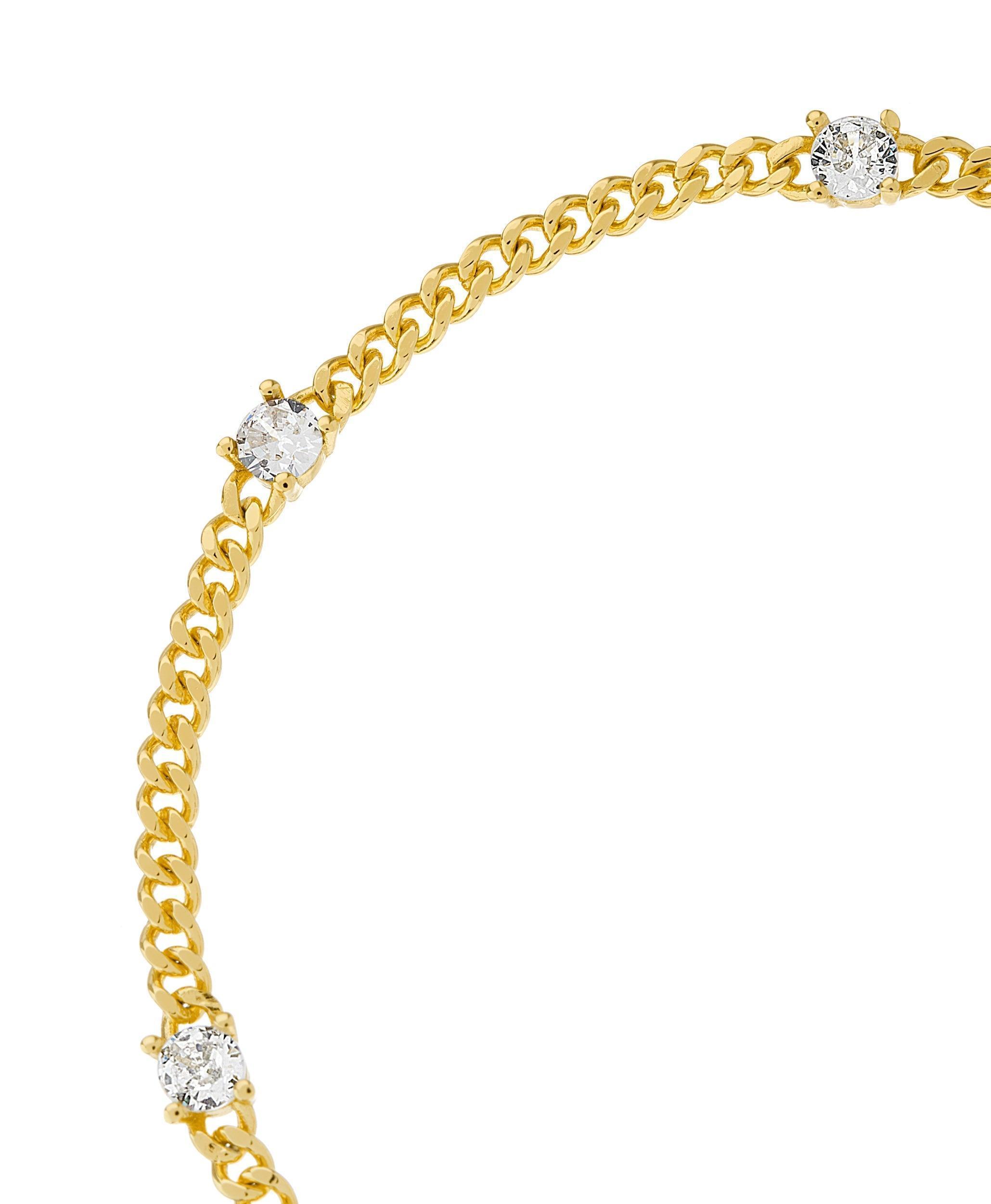  Birthstone Bracelet April 18ct Gold Plated