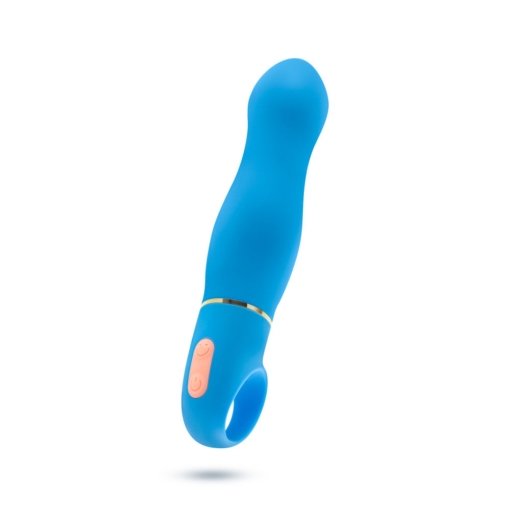 Aria By Blush® | Exciting AF: Enhanced G-Spot Stimulation Blue Silicone Vibrator with Powerful RumboTech™ Technology、mySite、bottomscart